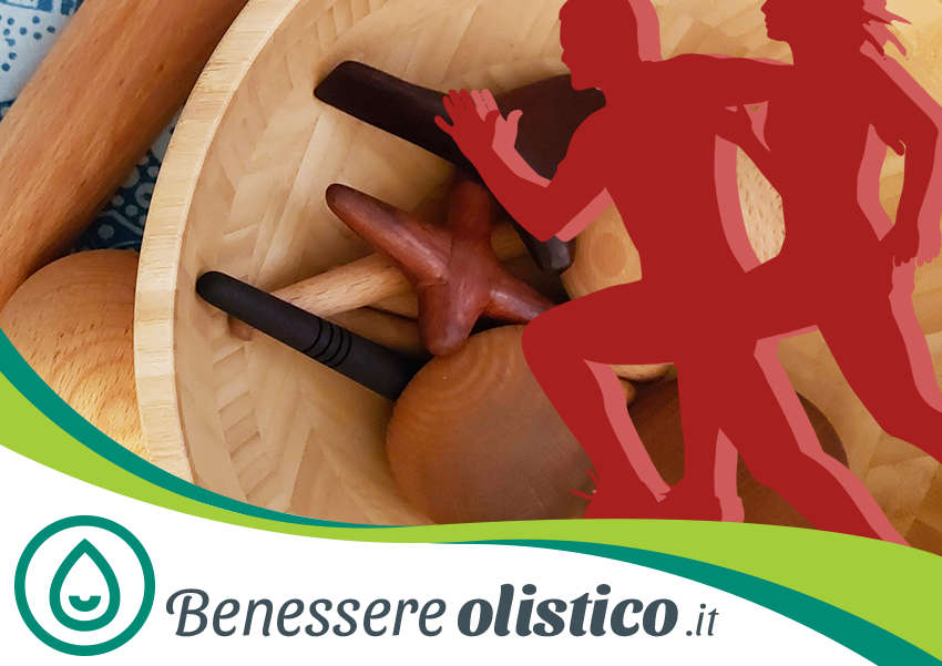Massaggio muscolare profondo con i legni